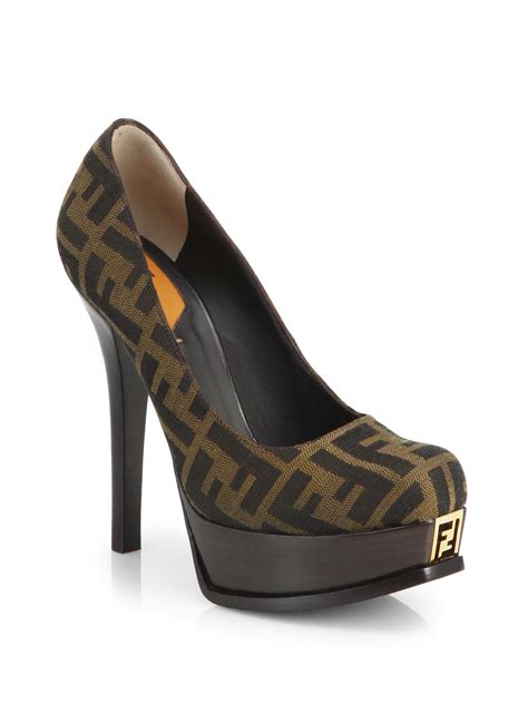 fendi brown heels|fendi heels for women.